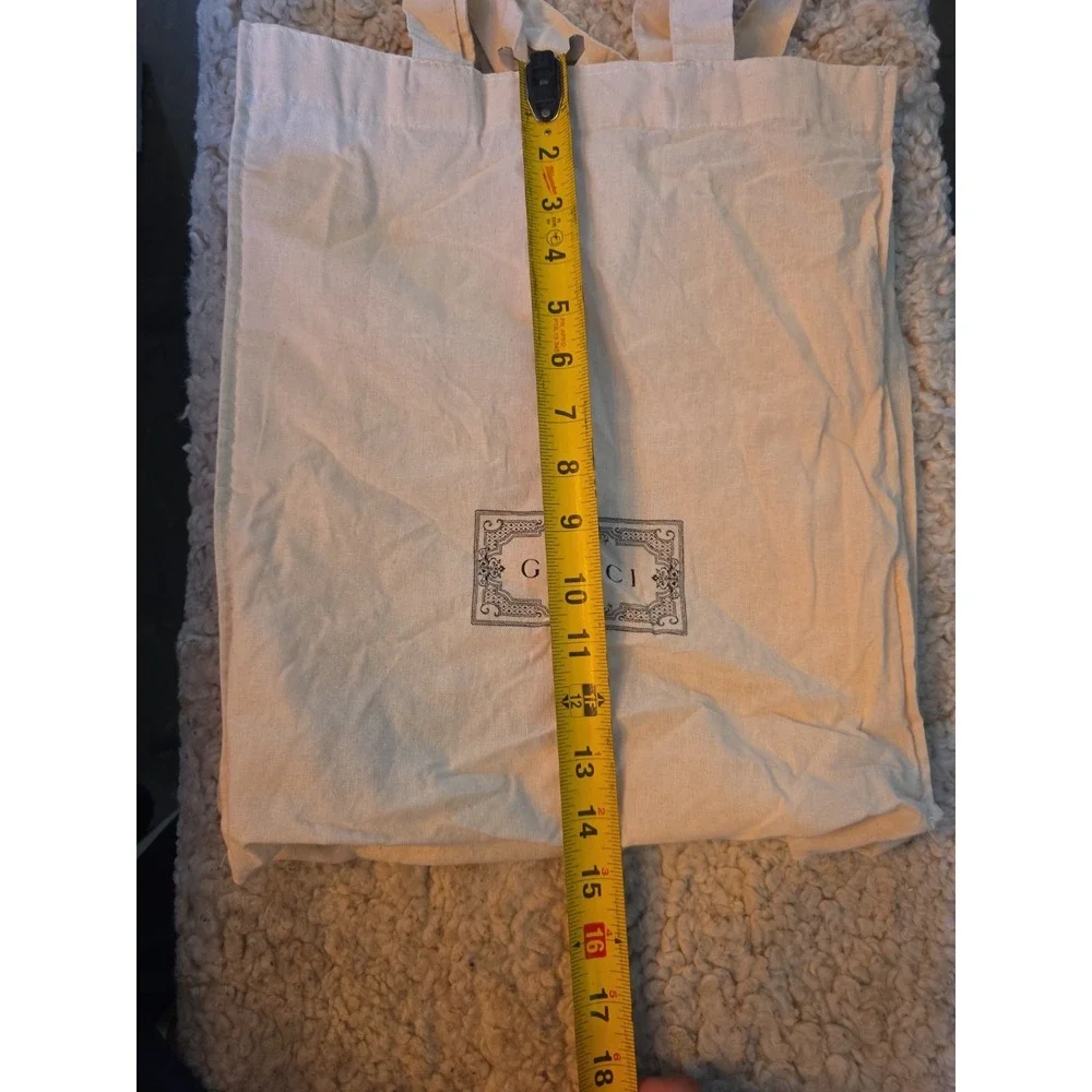 GUCCI cotton canvas shopper tote bag Dust Bag Reusable Bag logo on both sides!